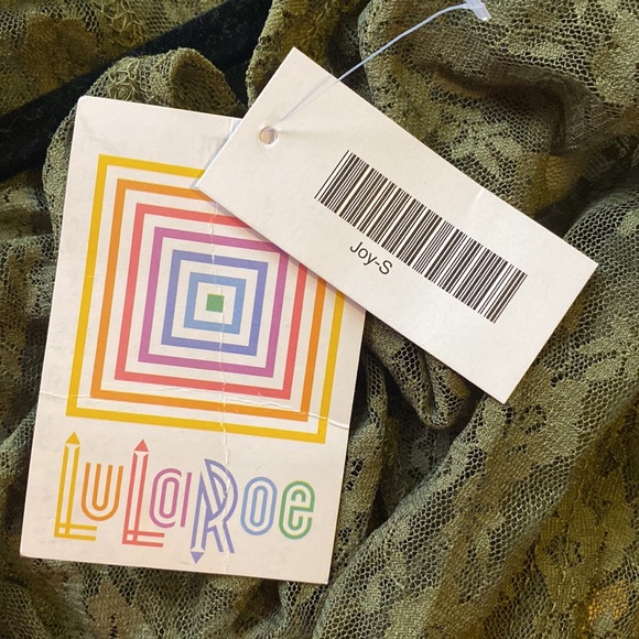 LulaRoe lace joy vest size S green - Picture 9 of 11